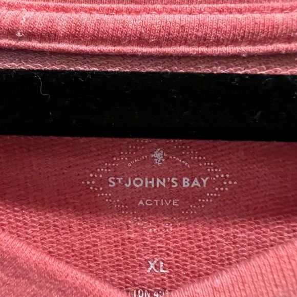 St Johns Bay Active Coral Sweatshirt Sz XL - Picture 3 of 3